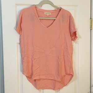 Cloth & Stone Pink Short-sleeved Shirt [Size S]